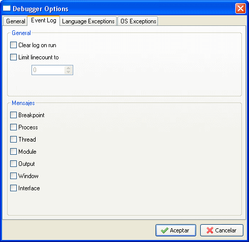 Lazarus IDE Opciones Depurador Log.png